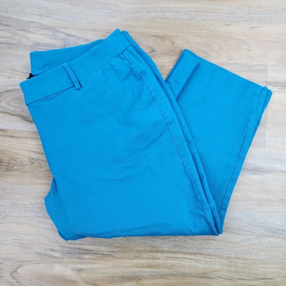 💇‍♀️Lane Bryant Teal Madison Cropped Ankle Pants Size 18